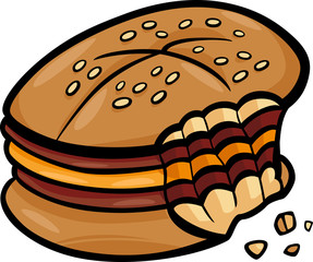 bitten cheeseburger cartoon clip art