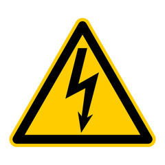 wso12 WarnSchildOrange - english warning sign: danger high voltage - German Warnschild: Warnung vor gef&auml;hrlicher elektrischer Spannung - g412
