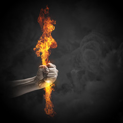 Fire in hand