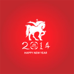 Horse Year 2014 Vector