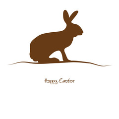 Happy Easter - braune Silhouette