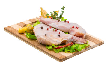 Raw rabbit meat