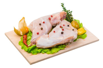 Raw rabbit meat