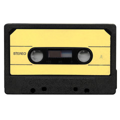 Tape cassette with yellow label