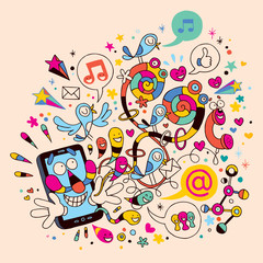 Obraz premium Fun mobile phone