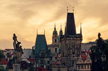Fototapeta premium Charles bridge tower Prague