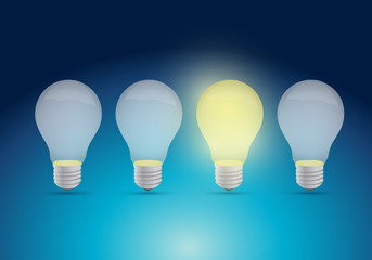 light bulb idea concept illustration design