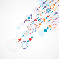 Abstract background with color circle and dotts