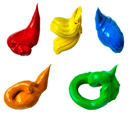 Colorful paints isolated