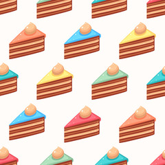 cute colored slices of cake