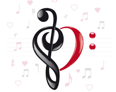 Musical heart keys