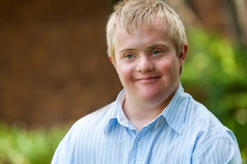 Handsome handicapped boy.