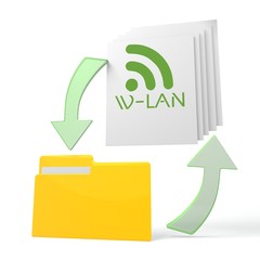 work flow file folder with wlan sign