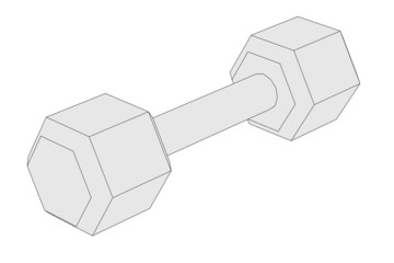 cartoon illustration of weights (fitness)