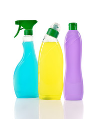 Set of cleaning products. Cleaners.