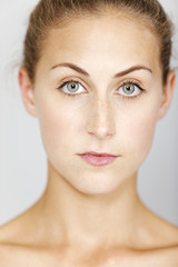 Woman in beauty style pose