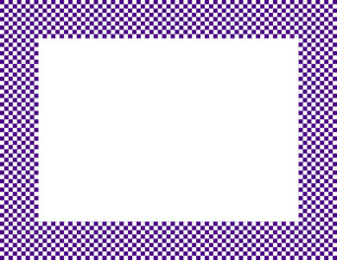 Dark Purple and White Checkered Frame