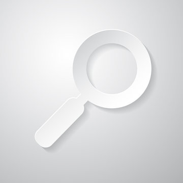 Paper Vector Abstract Magnifying Glass