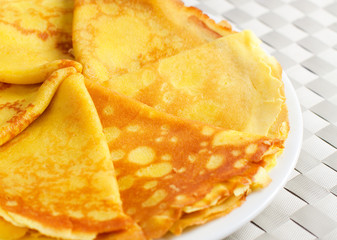 Pancakes on a plate
