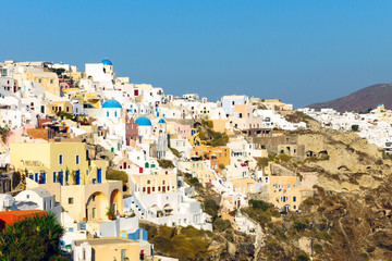 View of Oia on Santorini, Greek islands