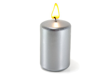 silver candle burning © astral113