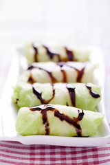 Four Cabbage Rolls with Vinegar