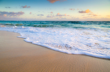 sunset above the sea