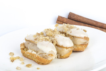 walnut eclair