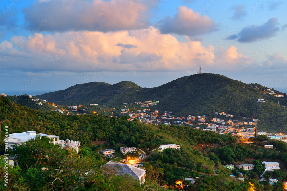 Wall mural St Thomas sunset