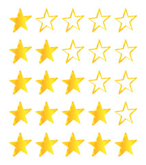 Five Stars Golden Stars Set