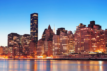 Fototapeta na wymiar New York City Manhattan midtown skyline