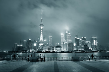 Shanghai urban city skyline