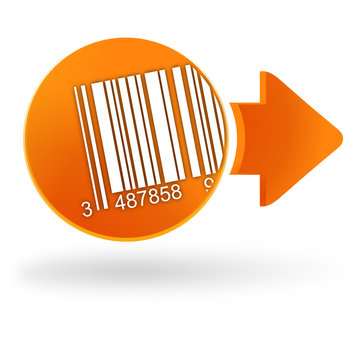 code-barres sur symbole web orange