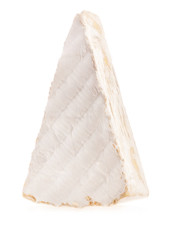 Brie cheese isolated on white background