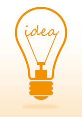 Effective thinking concept. Bulb with innovation idea