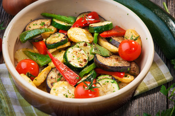 Oven roasted vegetables