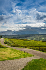 Beautiful views of the Scottish highlands in summer