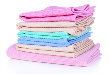Kitchen towels isolated on white