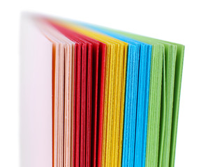 Colorful art paper isolated on white