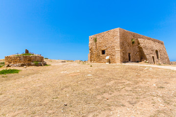 Fototapeta na wymiar Ruins of old town in Rethymno, Crete, Greece.