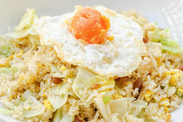 Fried Rice with Chinese Sausage  and Salted Egg Yolk