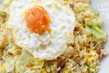 Fried Rice with Chinese Sausage  and Salted Egg Yolk