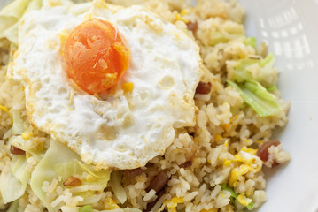 Fried Rice with Chinese Sausage  and Salted Egg Yolk