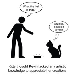 Kevin was presented with a furball