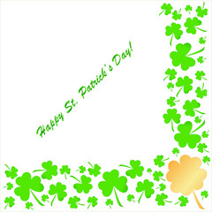Clovers background on St. Patrick's Day