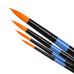 Set of Paint Brushes isolated on white. Art