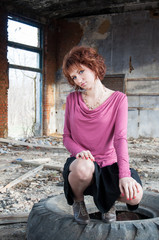 Fototapeta premium Portrait of a charming and lovely girl