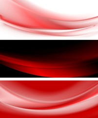 Abstract smooth vector waves banners