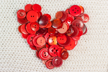 heart of red buttons