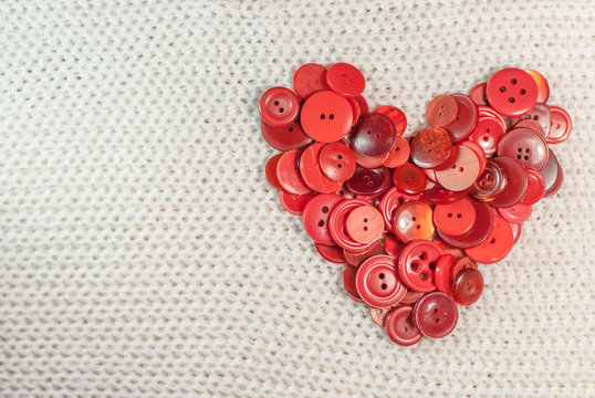 heart of red buttons